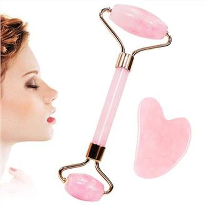 Нефритов ролер и комплект Gua Sha