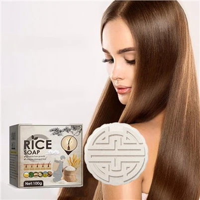 Оризов ръчно изработен сапун за растеж на косата